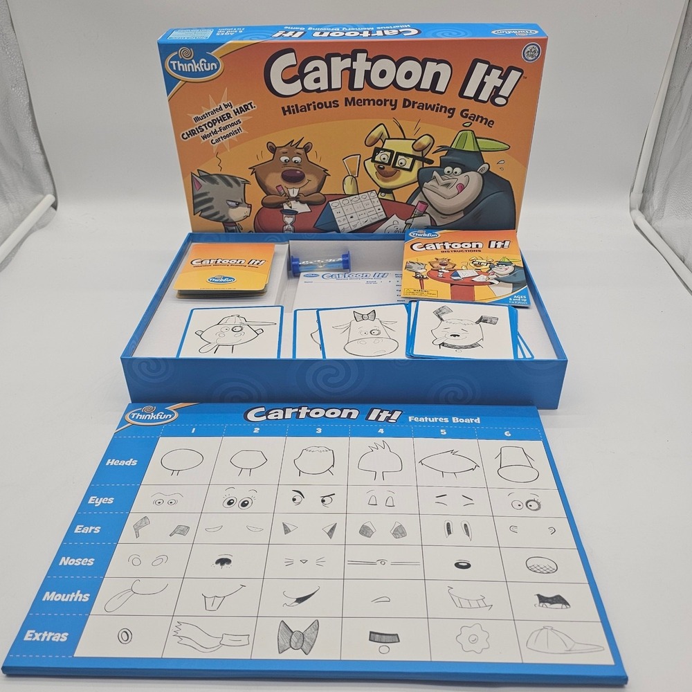 ThinkFun JR. Cartoon It! Memory Drawing Sketch Artist Board